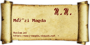 Mázi Magda névjegykártya